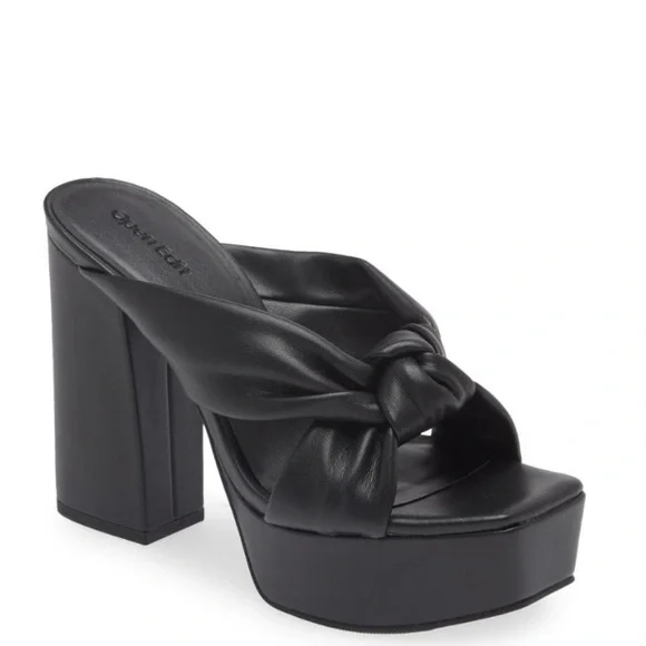 NEW! Black Kaia Knot Platform Sandal - Size 7.5 🚙