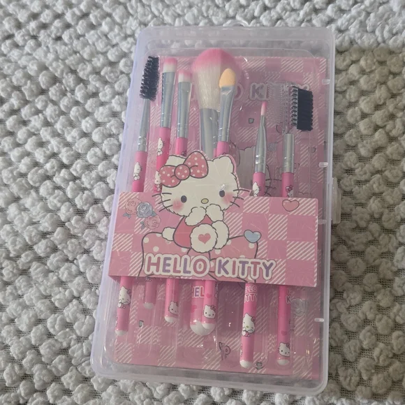 Hello Kitty Pink Makeup Brush Set Accessories