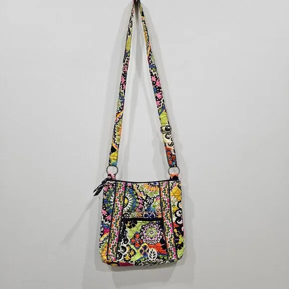 Vera Bradley Hipster Crossbody Bag In The Retired Rio Pattern Quilted Bohemian