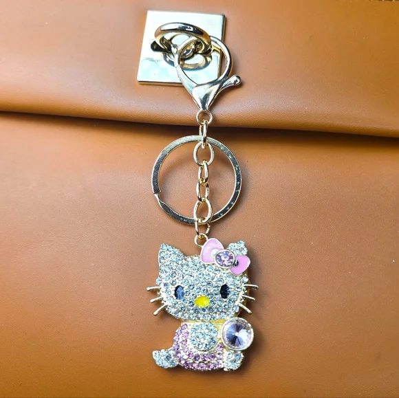 Hello Kitty Bling Bag Charm Keychain‎