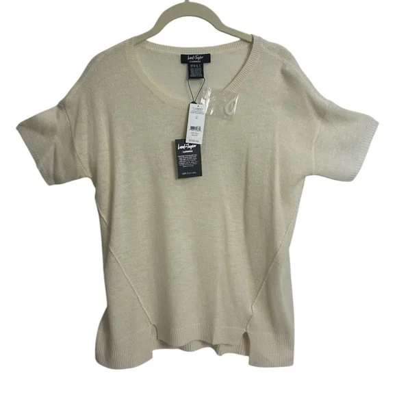 LORD & TAYLOR CASHMERE Short sleeves‎ Sweater Size XSMALL