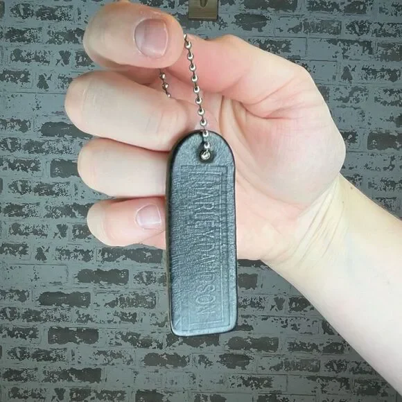 Harley Davidson | leather stamped tag