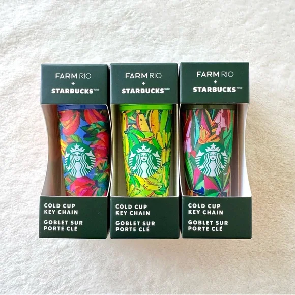 ✨HP✨ FARM Rio x Starbucks Cold Cup Key Chain Set