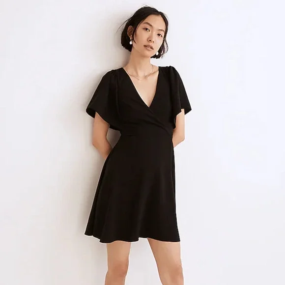 NWT Madewell Cape-Sleeve Mini Dress