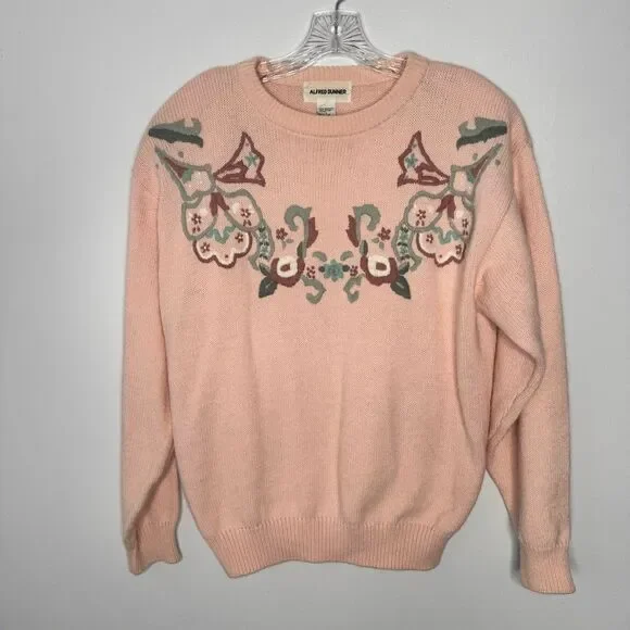Vintage Alfred Dunner sweater with embroidery size large