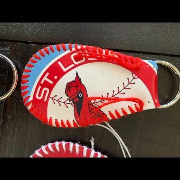 Cardinals Baseball Keychain