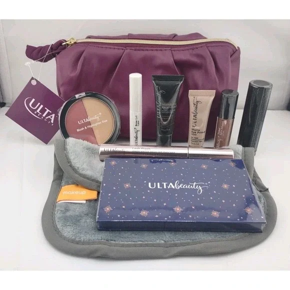 Ulta 10 PC Trvl Set Eyeshadow, Blush, Highlight,Mascara,‎ Lipstick,  Cloth, Bag