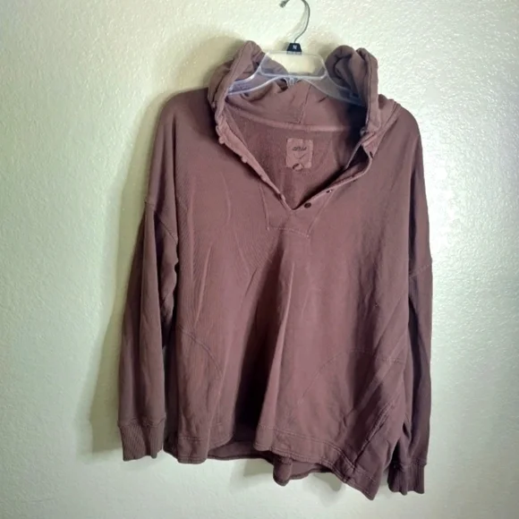 Aerie button down oversized hoodie sz M
