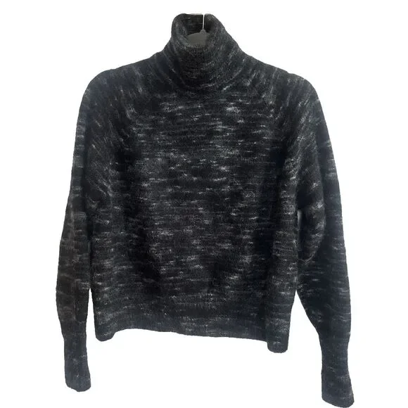 Autumn Cashmere Space Dye Raglan Mock Neck Cashmere Blend Sweater RP $450 Sz S