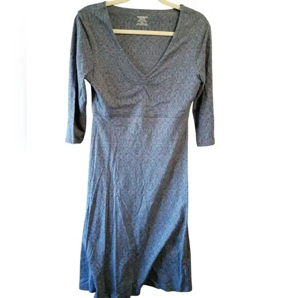 Toad&Co Rosalinda Dress Blue Size Small Outdoor Camp Sporty Athleisure Organic