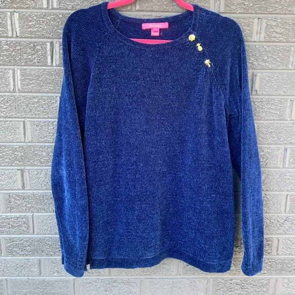 Lilly Pulitzer Navy Textured Sweater