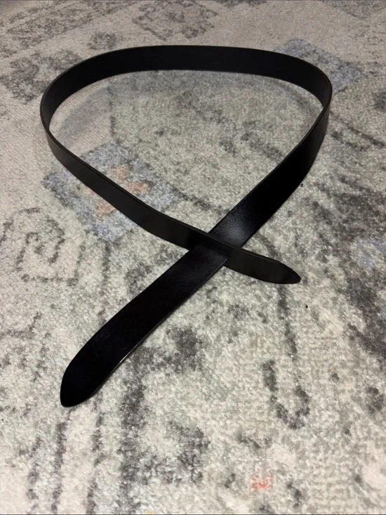 Isabel Marant Lecce Black Skinny Leather Tie Belt