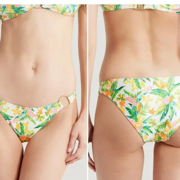 Kulani Kinis Floral Ring Side Bikini Bottoms Small