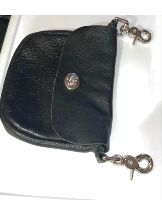 Women's Crankbrothers Black Leather Key & Card Holder One Size