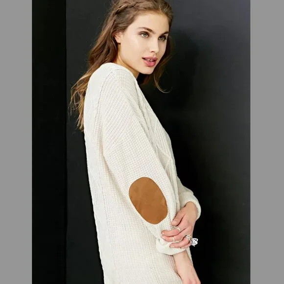 UO Olive & Oak Elbow Patch Sweater