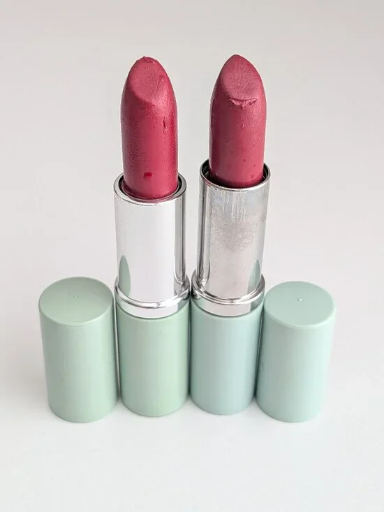 CLINIQUE LIPSTICK Semi Lipstick Rhubarb POPPY Discontinued Lot of 2 Preowned
