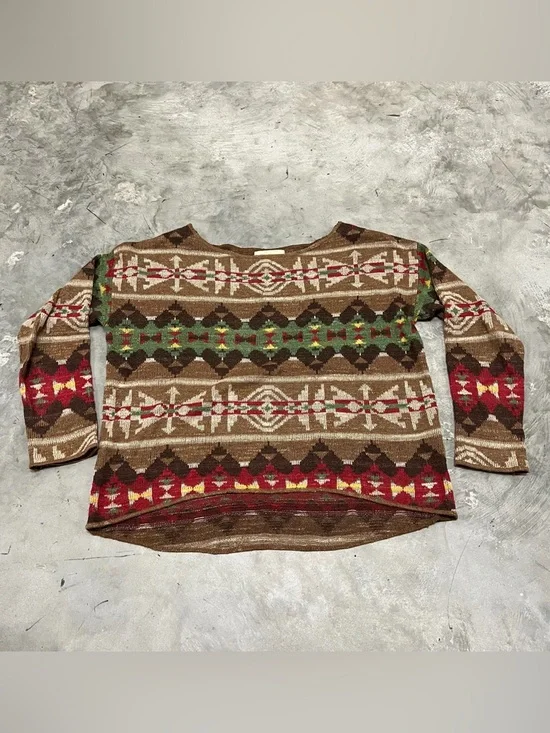 Ralph Lauren Denim And Supply Sweater Womens Medium Knit Aztec Colorful Western