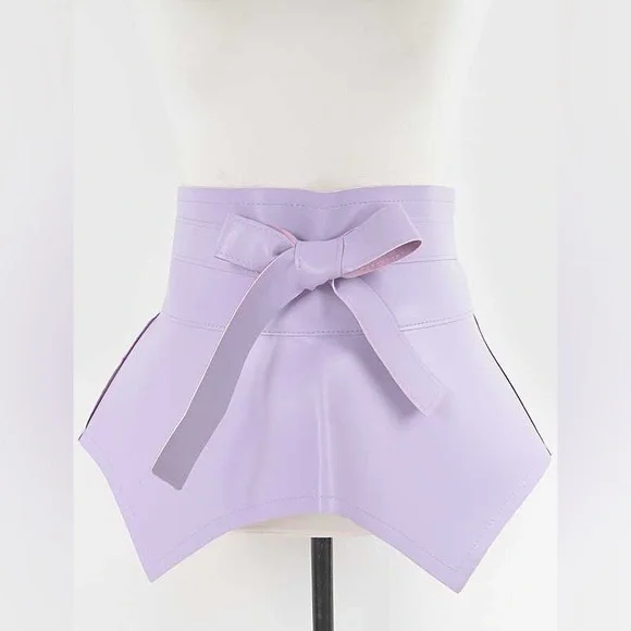 Vegan Leather Wrap Statement Belt