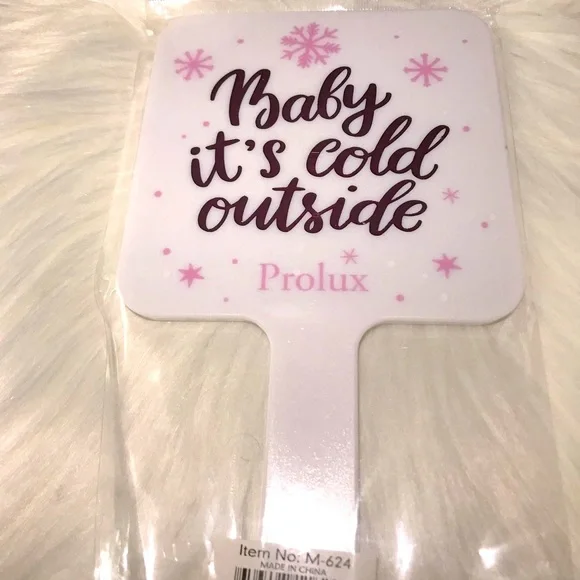 🔴 4/$15 New “Baby It’s Cold Outside” handheld square mirror
