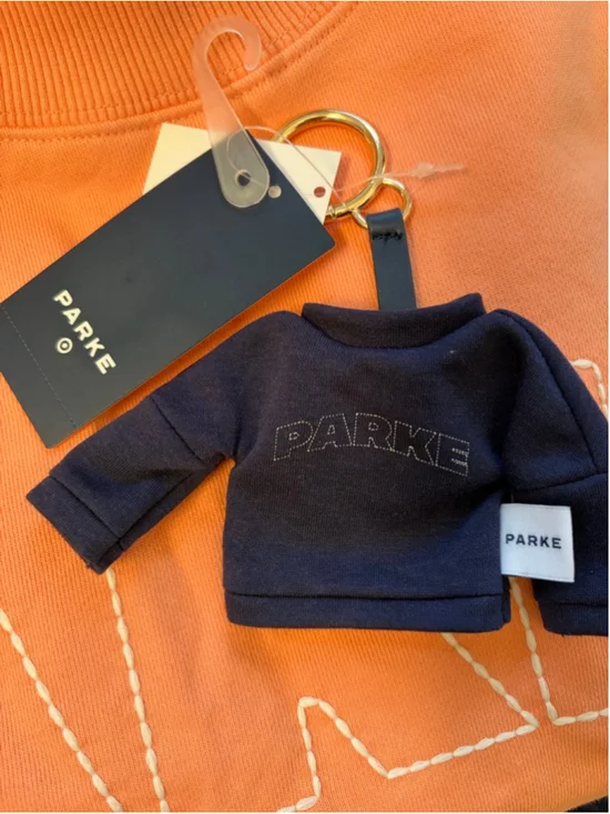 PARKE x Target Navy White Mini‎ Sweatshirt Keychain One Size