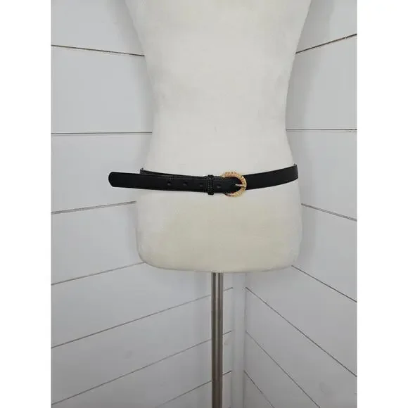 NWT Tabots Medium black leather belt