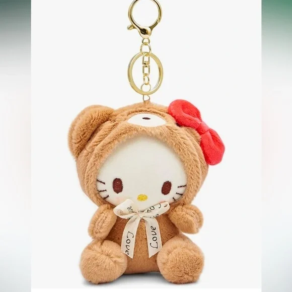 Hello Kitty bear outfit keychain in purse charms approximately 5.1 inches