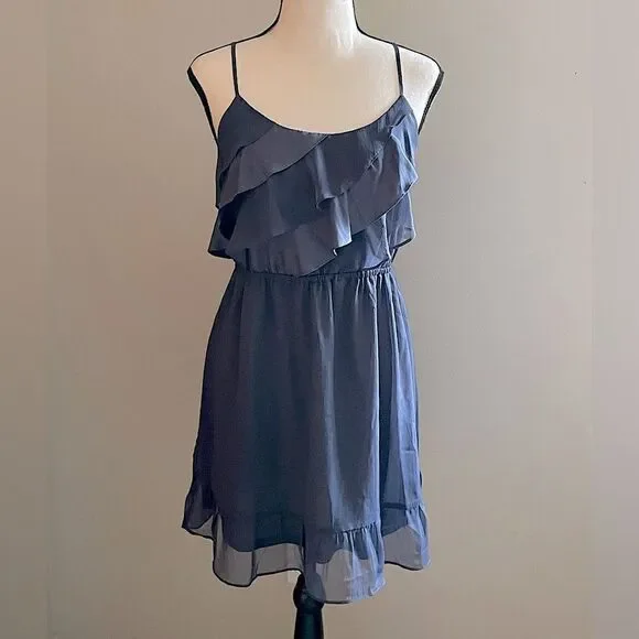 American Eagle, Dusky Light-Blue, Strappy, MIDI Dress. Size Medium.