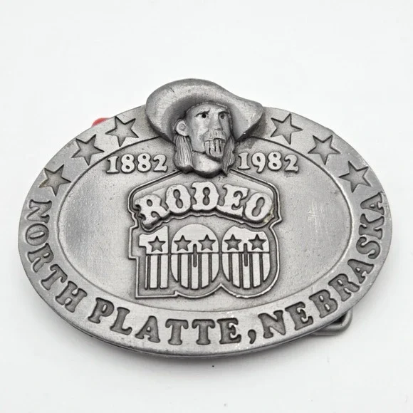 Vintage 1982 North Platte Nebraska Commemorative Belt Buckle Limited Edition 313