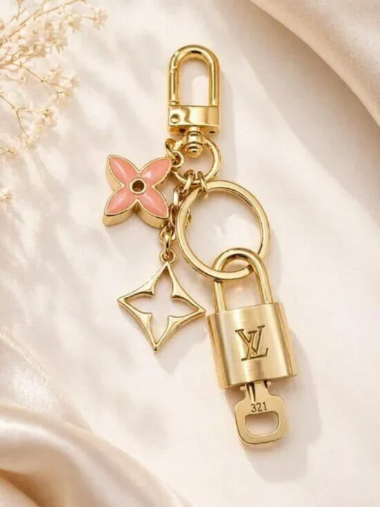 Authentic LV Gold Padlock 🔒 Keychain Charm for Louis Vuitton Bags