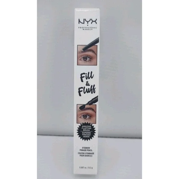 NYX PROFESSIONAL MAKEUP Fill Fluff Eyebrow Pomade Dual-End Brush‎ & Pencil Clear
