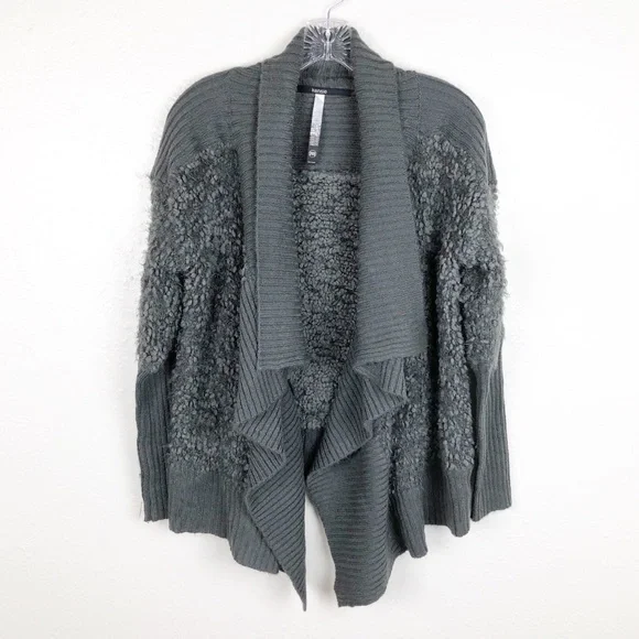Kensie Chunky Knit Drape‎ Open Front Cardigan M