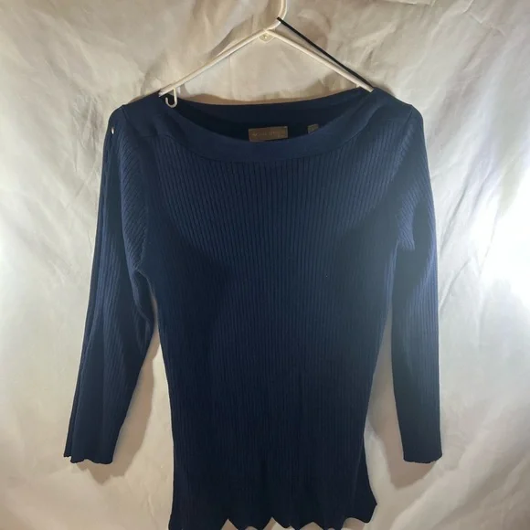 Revolution Deep Blue Ribbed Women's Sweater