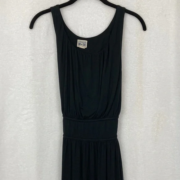 Converse Women’s Black Sleeveless Gladiator Style Lace Back Dress sz Large
