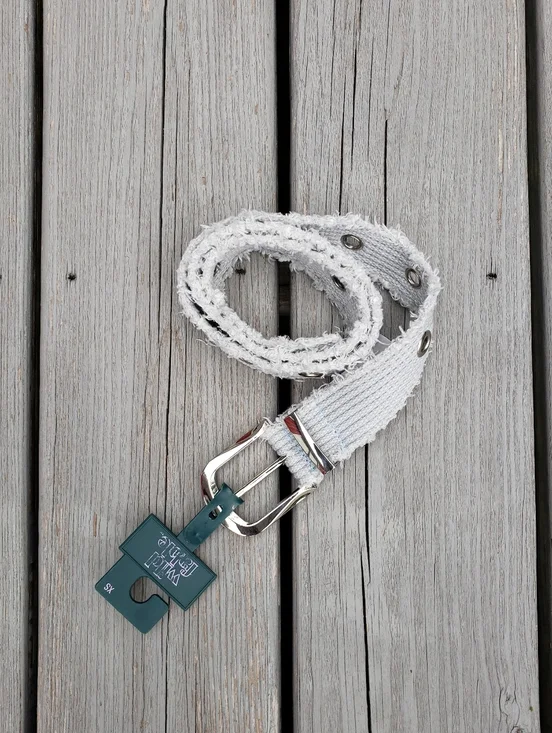 Wild Fable Blue Distressed Frayed Edge Belt Size X-Small - NWT