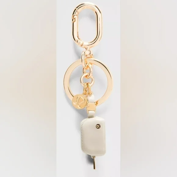 Lululemon Athletica Belt Bag Charm Keychain Beech/Gold, New