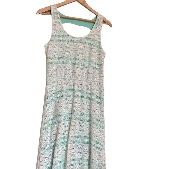 Maurices Mint & Cream Lace Dress Medium
