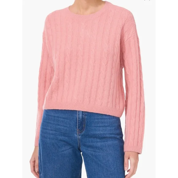 NWT 1. State Pink Cable Knit Sweater
