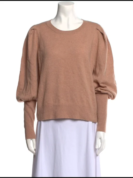 Jonathan Simkhai Peach Crewneck Sweater 100% Cashmere
