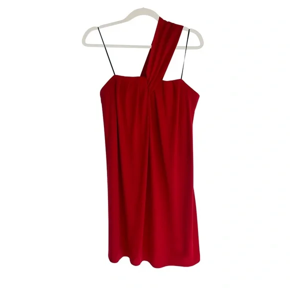 Sangria One Shoulder Red Cocktail Dress Size Small