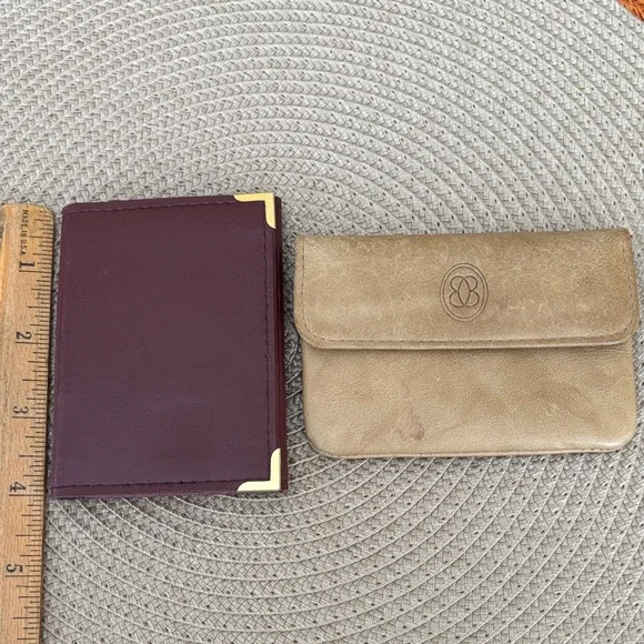 Buxton Tan Key & Card Change Purse and Card Address and Tablet Holder Vintage