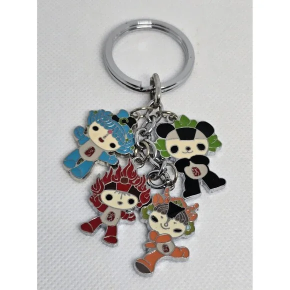 Beijing 2008 Olympics Mascot Keychain Fuwa Set Collectible Key Ring 04