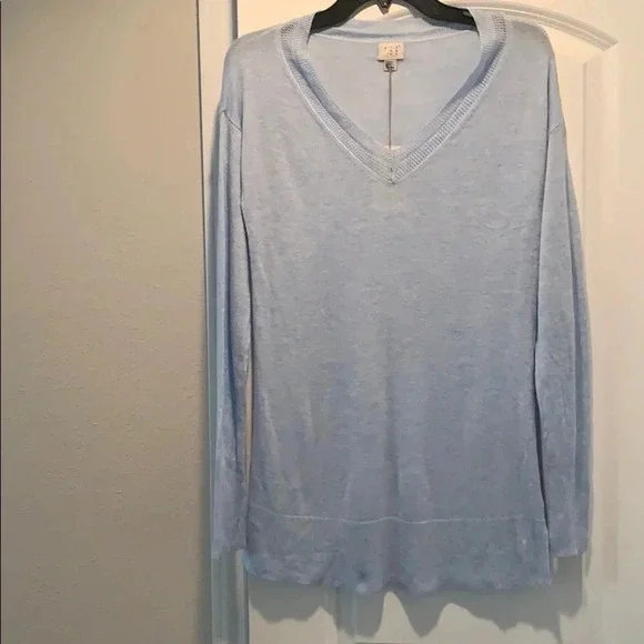 A New Day V-Neck Casual Pullover Sweater Light Blue Women’s Sz XS NWT