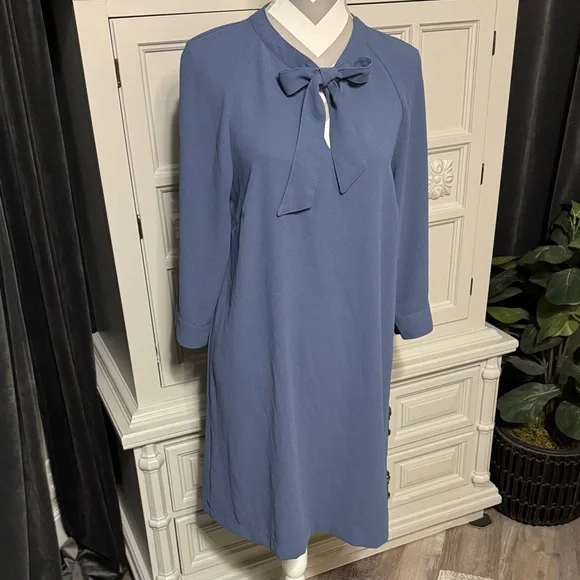 H&M Elegant Blue Women's Knee Length Dress Size 10