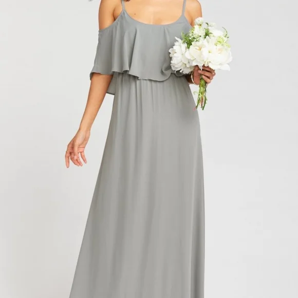 Show Me Your Mumu Caitlin Ruffle Maxi Dress New S