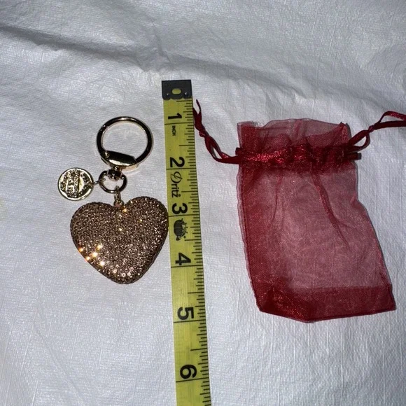 Heart Shaped Rose Gold Key‎ Chain/purse Charm