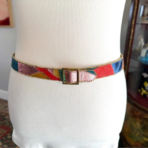 Colorful Patchwork Retro Belt