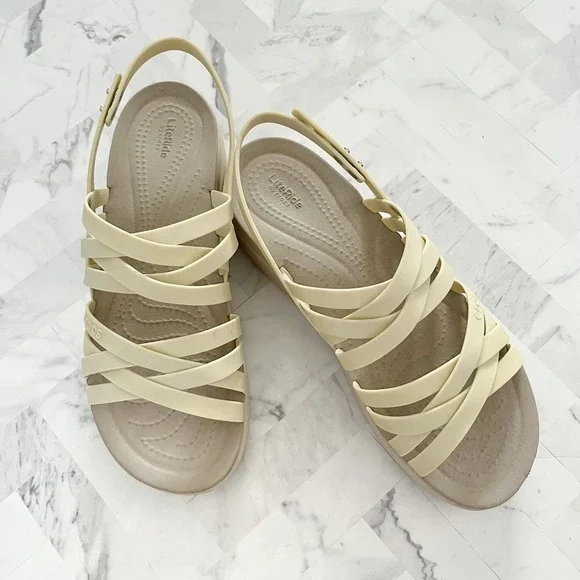 CROCS Brooklyn Strappy Wedge Sandals Size 9