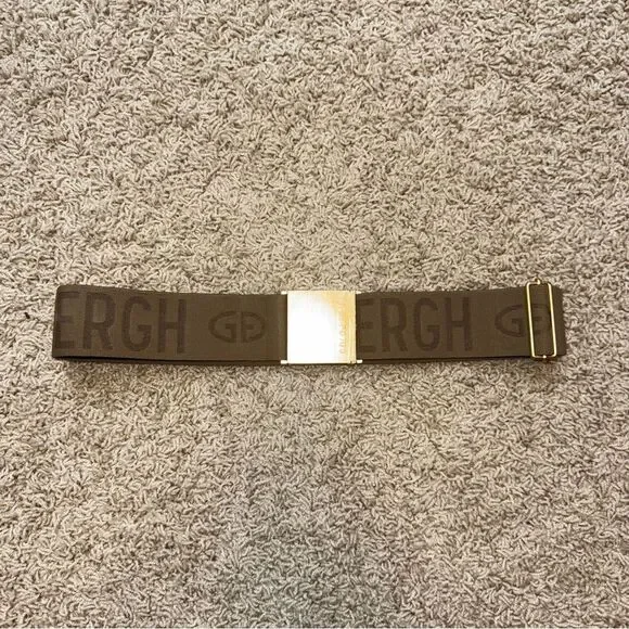 Goldbergh Ski Belt Logo Marmottes Tan Gold Metallic for Ski Pants, ski suit