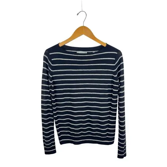 Vince Striped Lightweight Cashmere Sweater