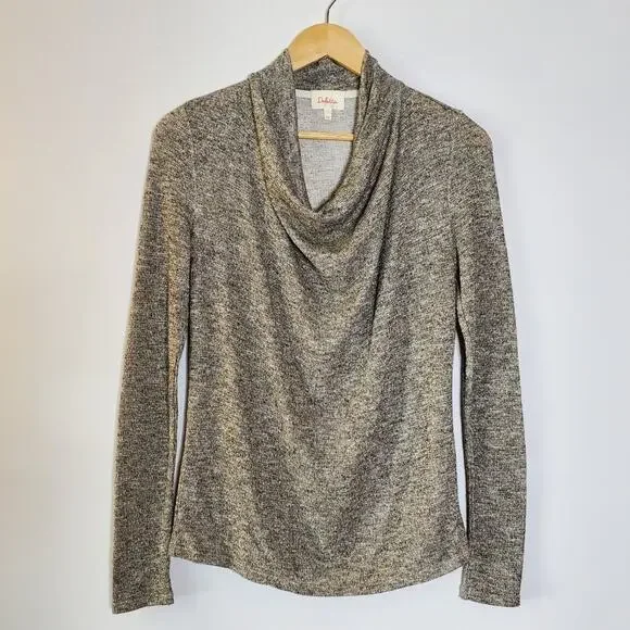 Anthropologie Deletta Metallic Cowl Neck Casual Sweater Size XS Great condition